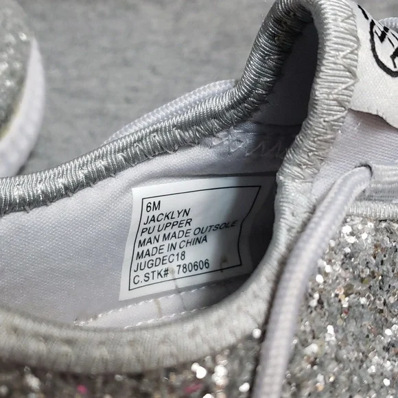 Women's gray silver Glitter shoes 6m daisy Fuentes jacklyn (sr) - Picture 6 of 8